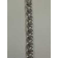 Woven Silver Knit 8mm wide x 2mtrs Long