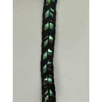 Woven Black with Iridescent 9mm wide x 2mtrs Long