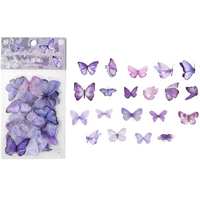 Butterfly Nature Series - Purple - 40pc Dragonfly Transparent embellishments