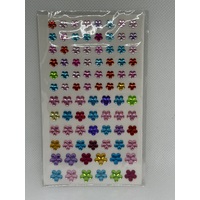 Multicolor Self Adhesive Gems - Flowers