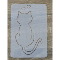 Cat - One - Stencil 14 x 9.5cm