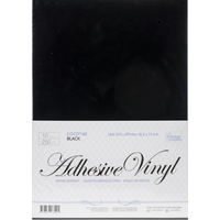 A4 Adhesive Vinyl sheet - Black - 10 Pack 