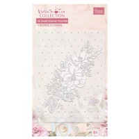 Vintage Tea Collection - 3D Embossing Folder - Centered Flowers