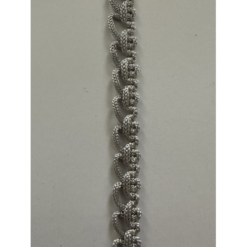 Woven Silver Knit 8mm wide x 2mtrs Long