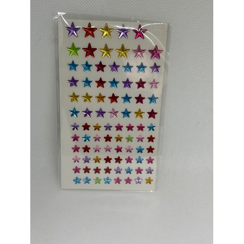 Multicolor Self Adhesive Gems - Stars