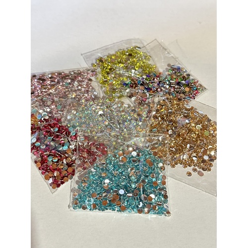  3mm Flat Back AB Crystal Rhinestones Starter Pack Bundle