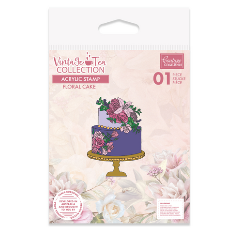 Vintage Tea Collection - Stamp - Floral Cake